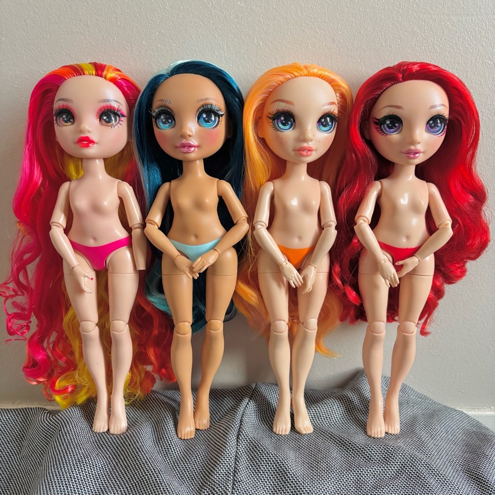 Rainbow High Lot of 4 Dolls (Laurel, Skyler, Poppy, and Ruby)